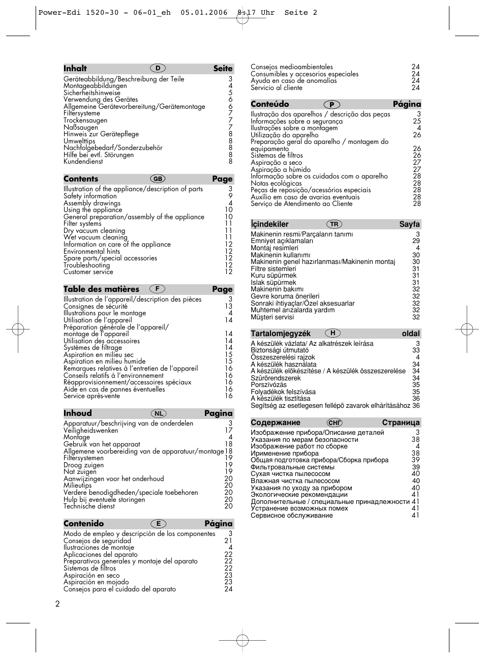 Thomas Power Edition 1520 User Manual | Page 2 / 44