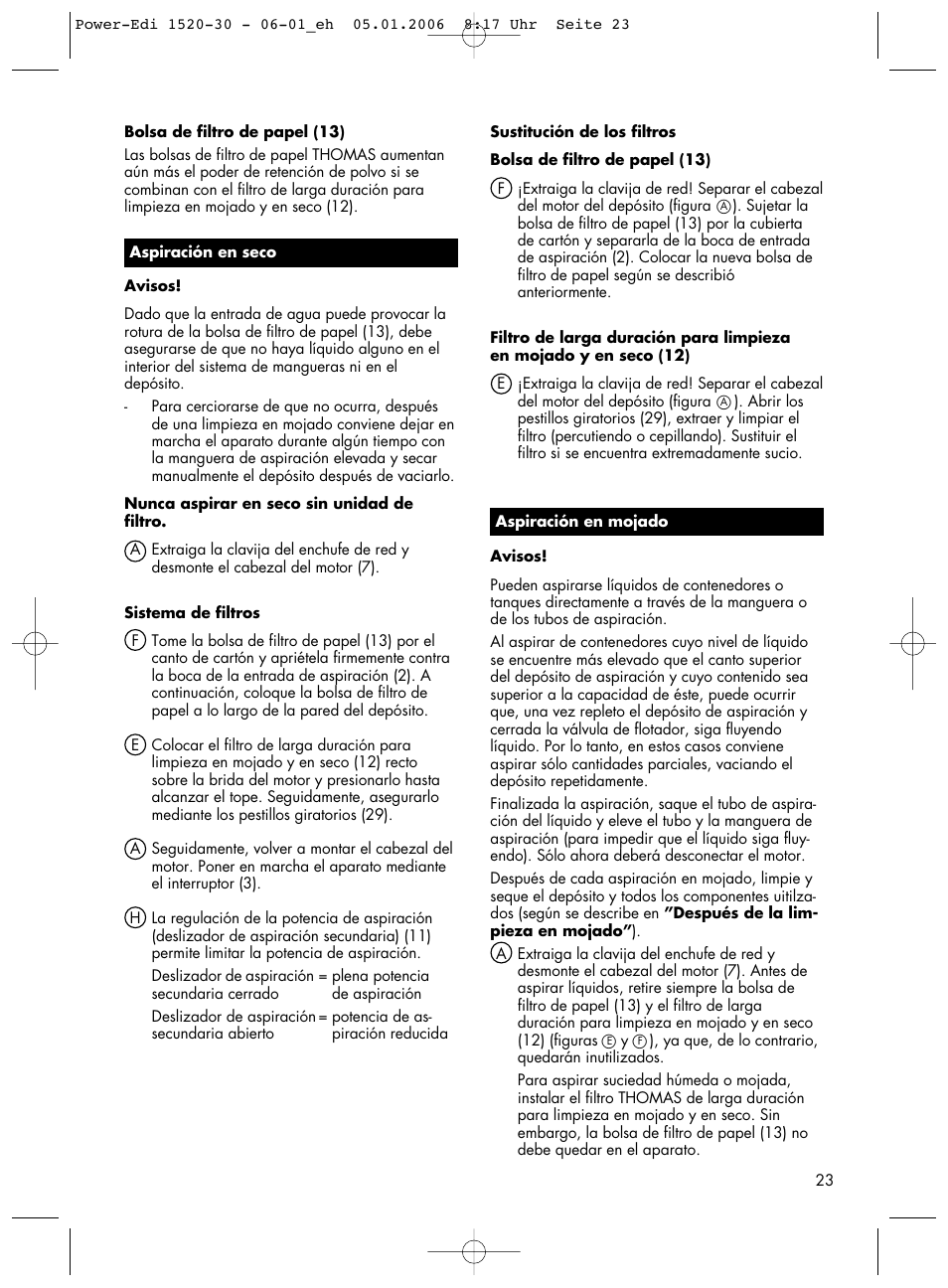 Thomas Power Edition 1520 User Manual | Page 23 / 44