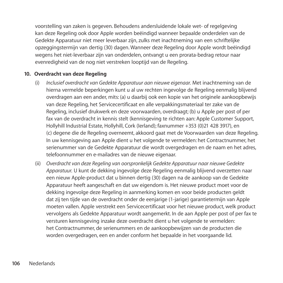 Apple AppleCare Protection Plan for Apple Display User Manual | Page 106 / 112