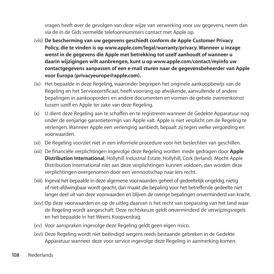 Apple AppleCare Protection Plan for Apple Display User Manual | Page 108 / 112