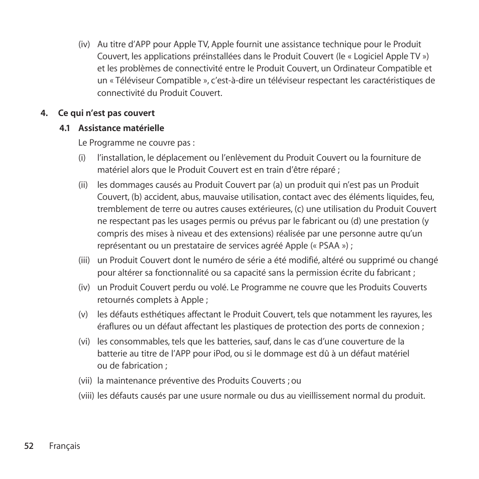 Apple AppleCare Protection Plan for Apple Display User Manual | Page 52 / 112
