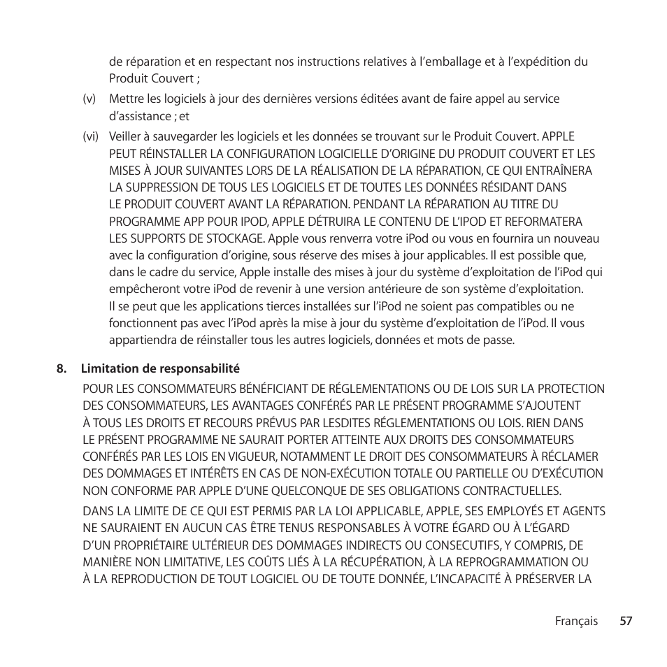 Apple AppleCare Protection Plan for Apple Display User Manual | Page 57 / 112