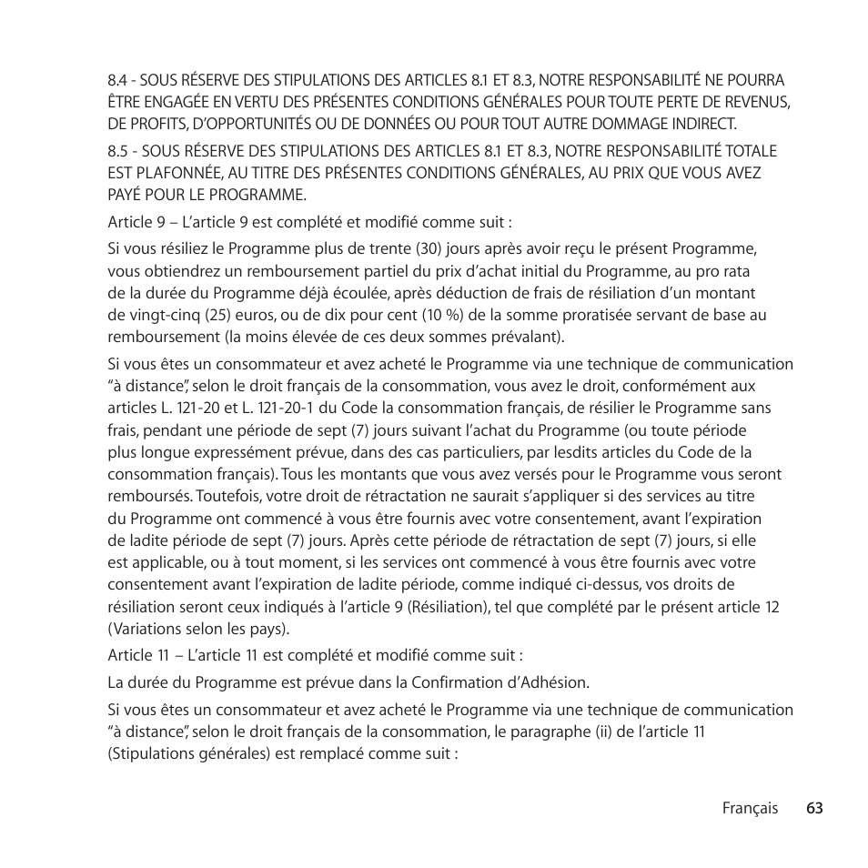 Apple AppleCare Protection Plan for Apple Display User Manual | Page 63 / 112