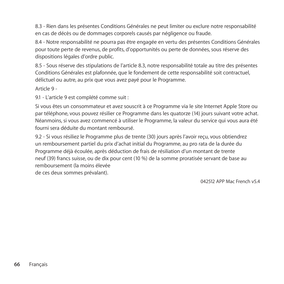 Apple AppleCare Protection Plan for Apple Display User Manual | Page 66 / 112