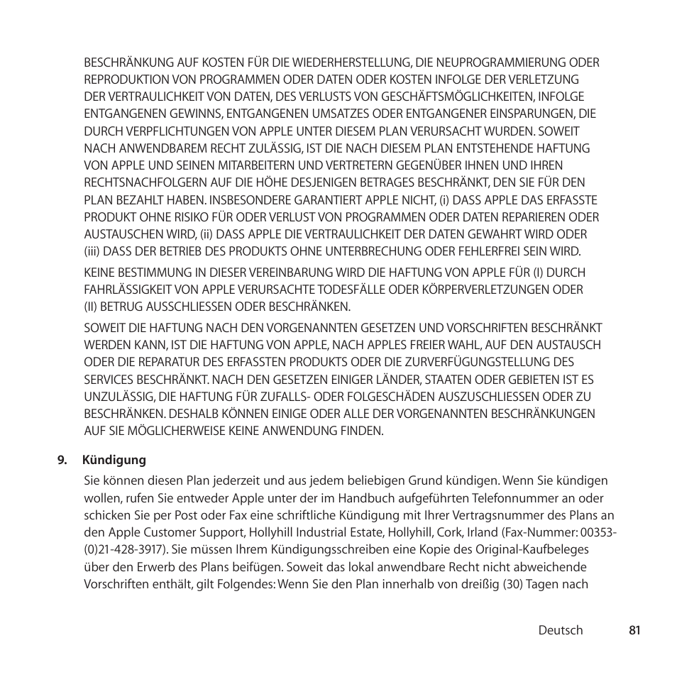 Apple AppleCare Protection Plan for Apple Display User Manual | Page 81 / 112