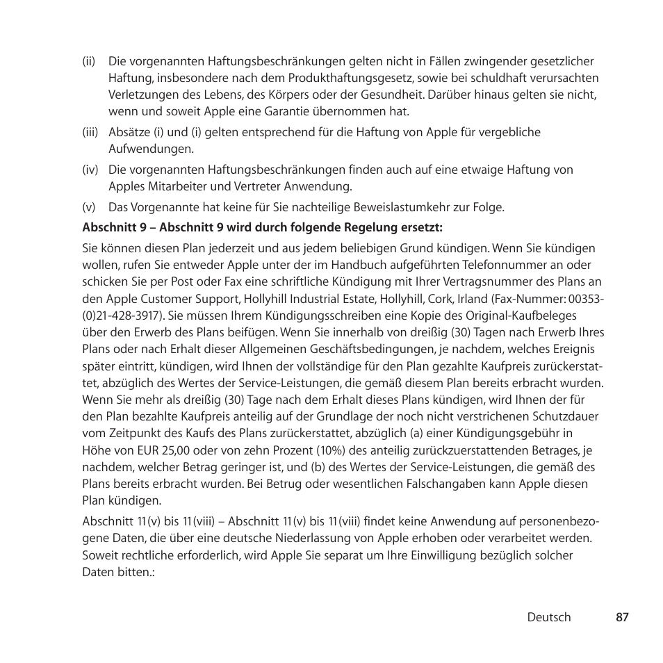 Apple AppleCare Protection Plan for Apple Display User Manual | Page 87 / 112