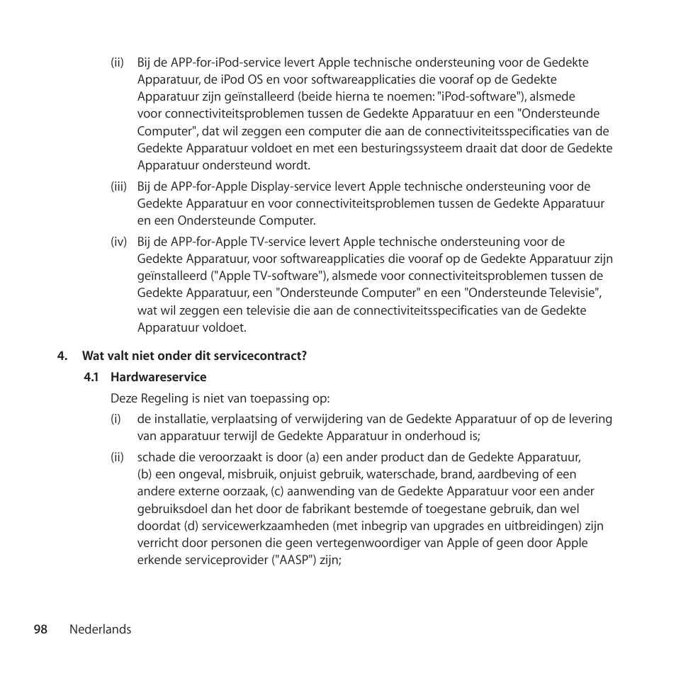 Apple AppleCare Protection Plan for Apple Display User Manual | Page 98 / 112