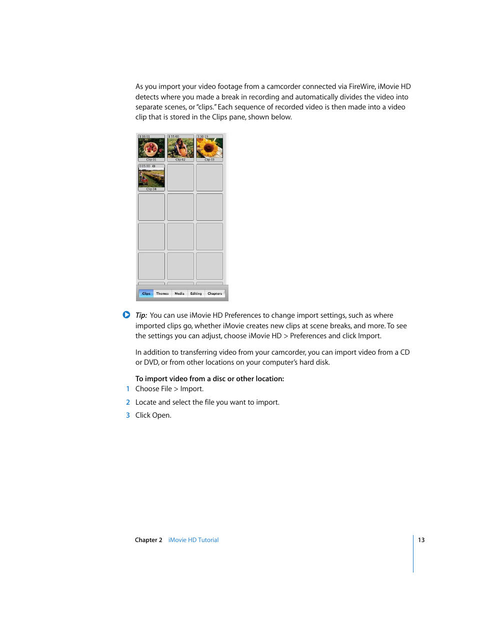 Apple iMovie HD 6 User Manual | Page 13 / 47