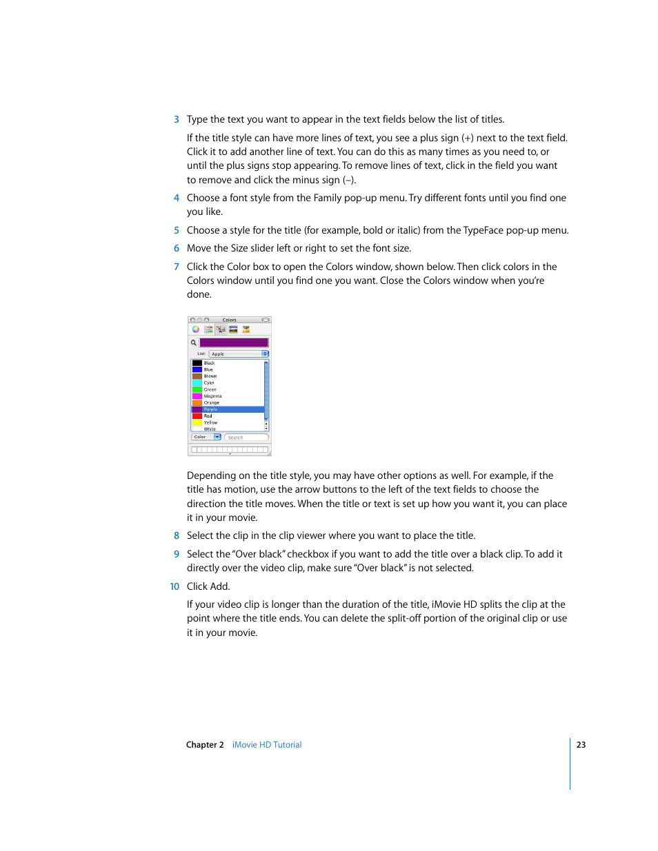 Apple iMovie HD 6 User Manual | Page 23 / 47