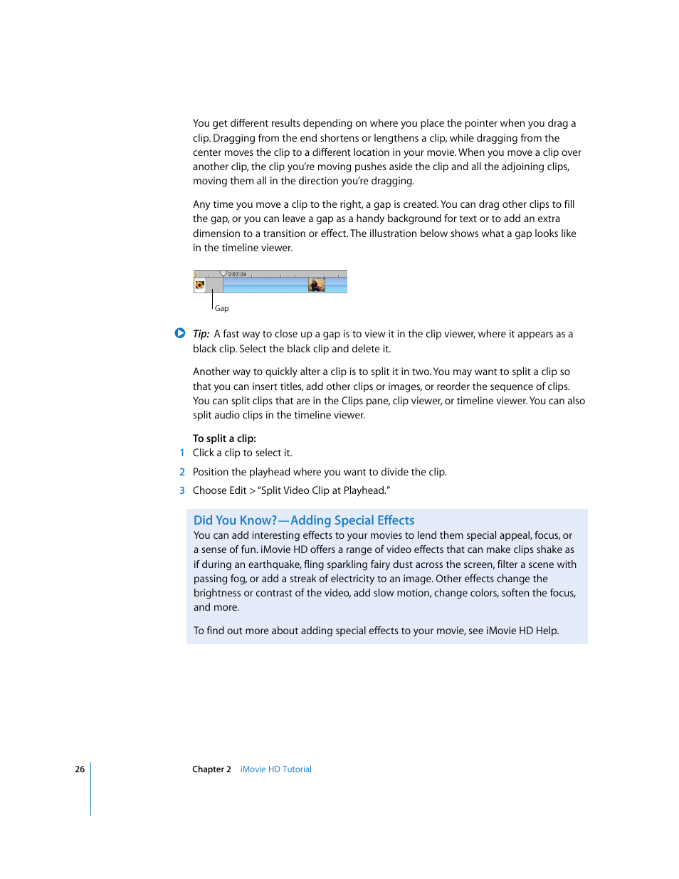 Apple iMovie HD 6 User Manual | Page 26 / 47