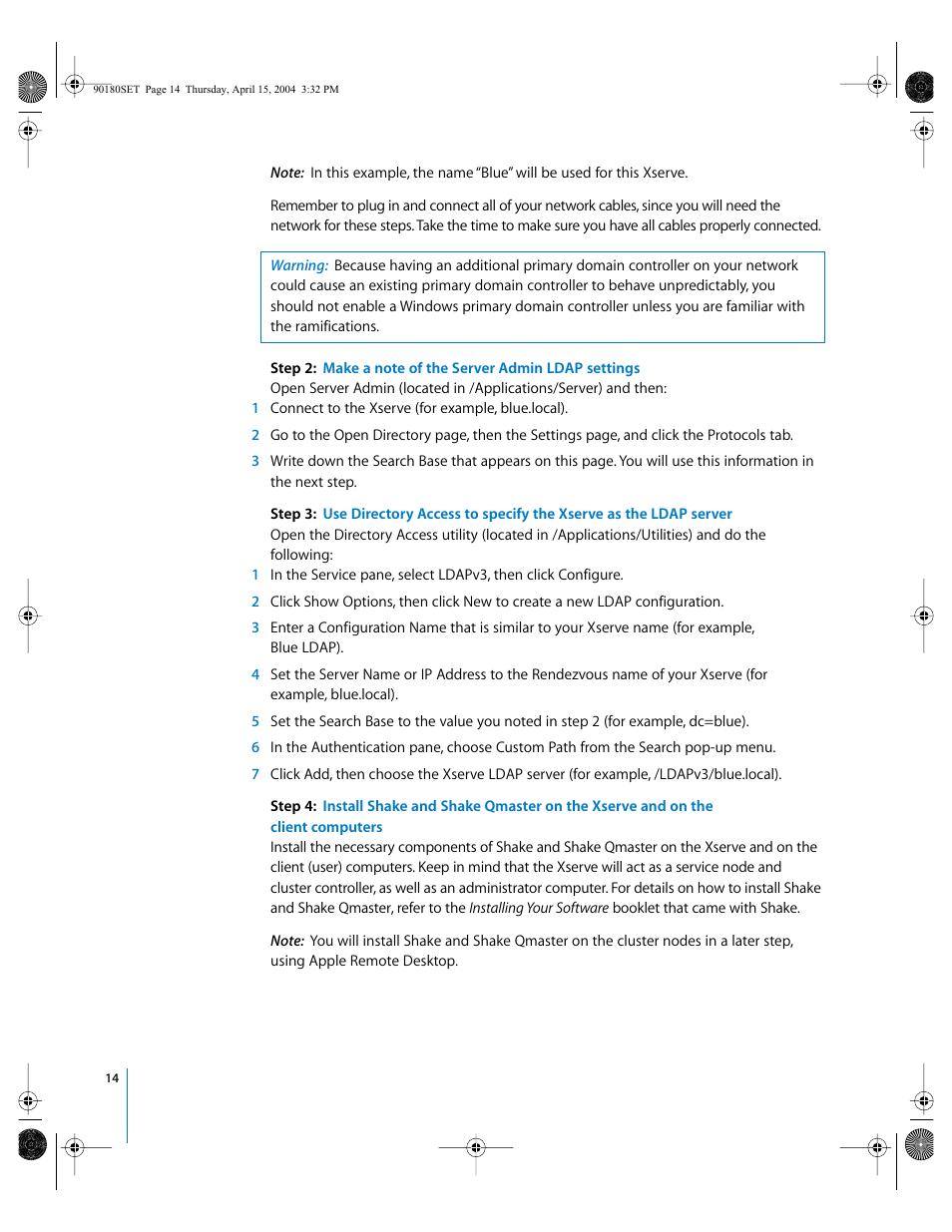 Apple Shake (Qmaster 1.2) Distributed Rendering (10.3) User Manual | Page 14 / 18
