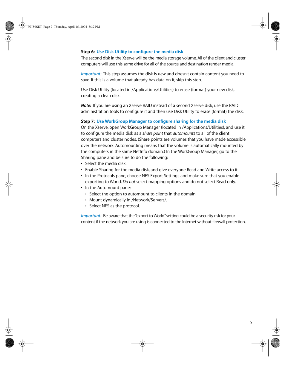 Apple Shake (Qmaster 1.2) Distributed Rendering (10.3) User Manual | Page 9 / 18