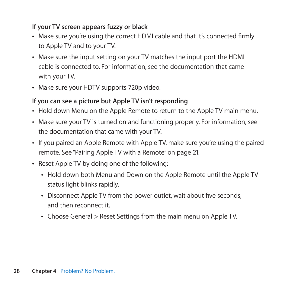 Apple TV (2nd generation) User Manual | Page 28 / 36