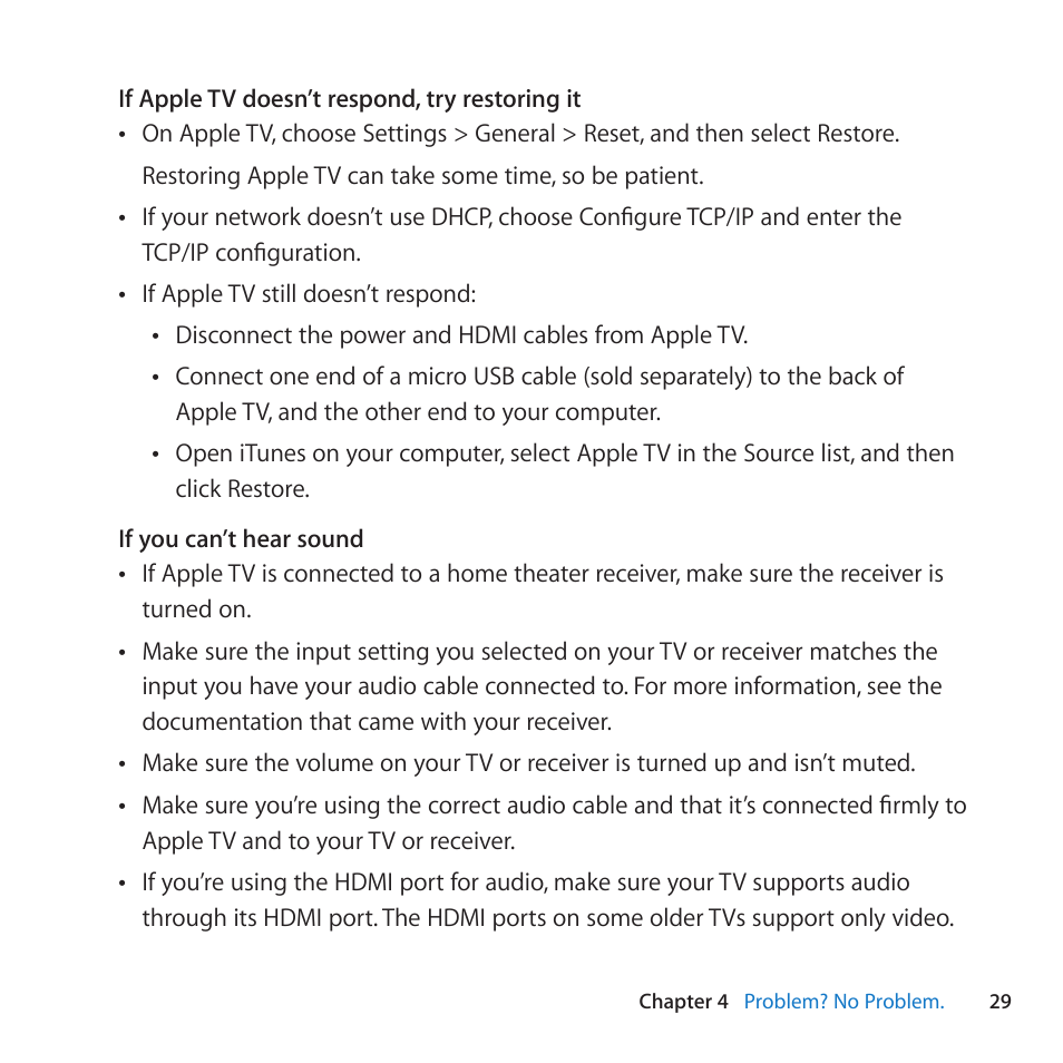 Apple TV (2nd generation) User Manual | Page 29 / 36