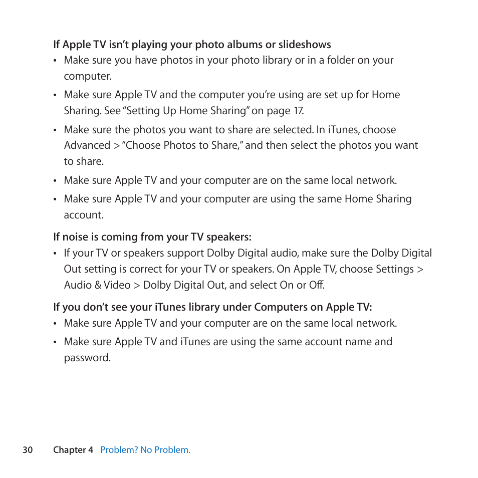 Apple TV (2nd generation) User Manual | Page 30 / 36