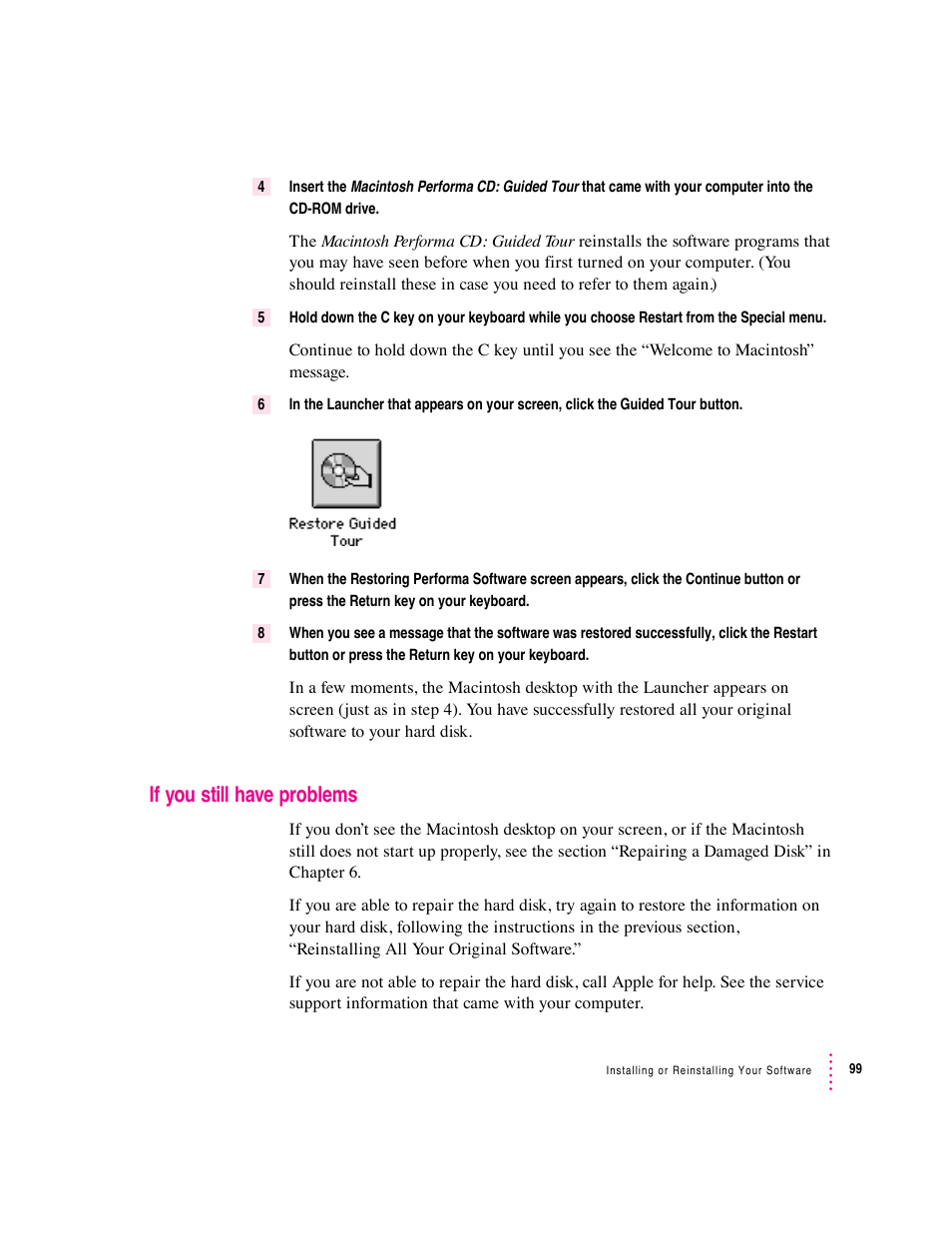 If you still have problems | Apple Macintosh Performa 5400 Series User Manual | Page 100 / 184