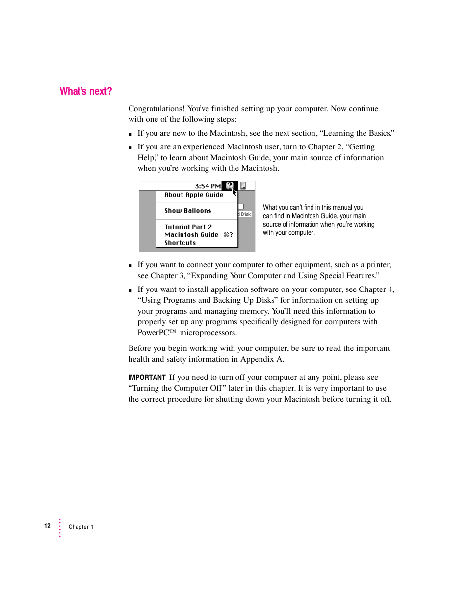 What’s next | Apple Macintosh Performa 5400 Series User Manual | Page 13 / 184