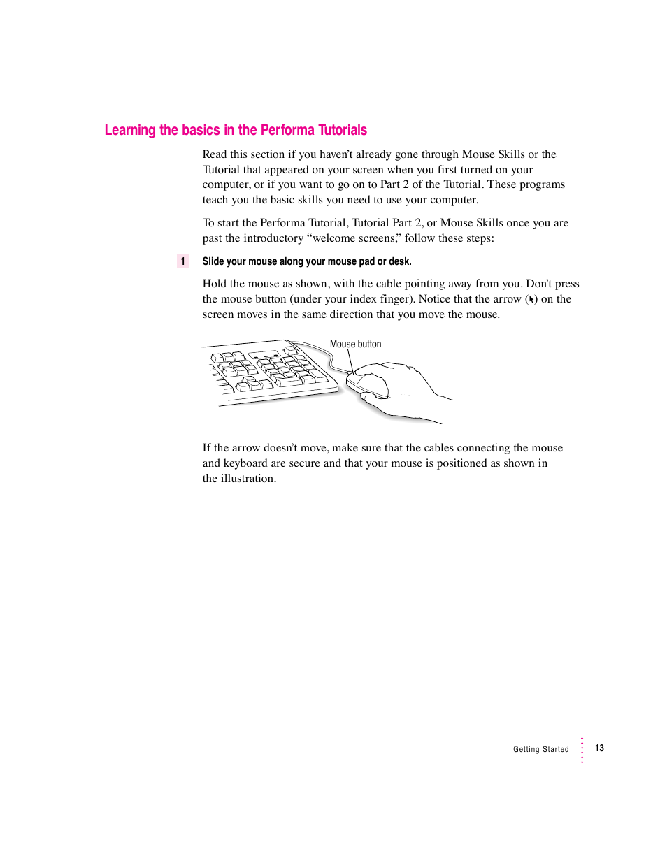 Learning the basics in the performa tutorials | Apple Macintosh Performa 5400 Series User Manual | Page 14 / 184