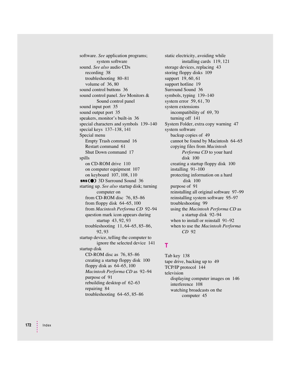 Apple Macintosh Performa 5400 Series User Manual | Page 173 / 184