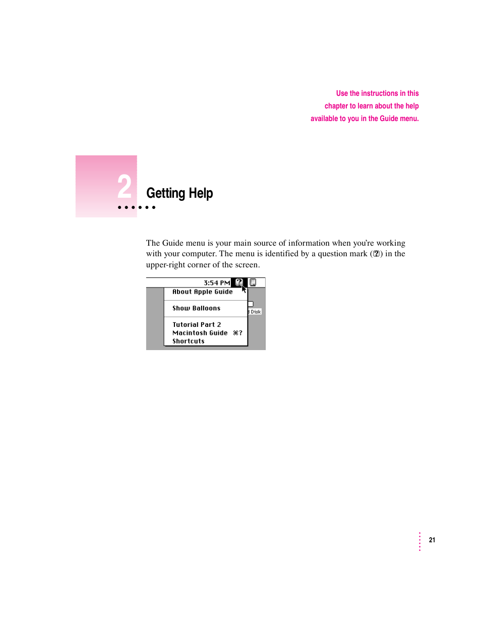 Getting help | Apple Macintosh Performa 5400 Series User Manual | Page 22 / 184