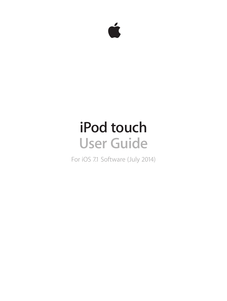 Apple iPod touch iOS 7.1 User Manual | 144 pages