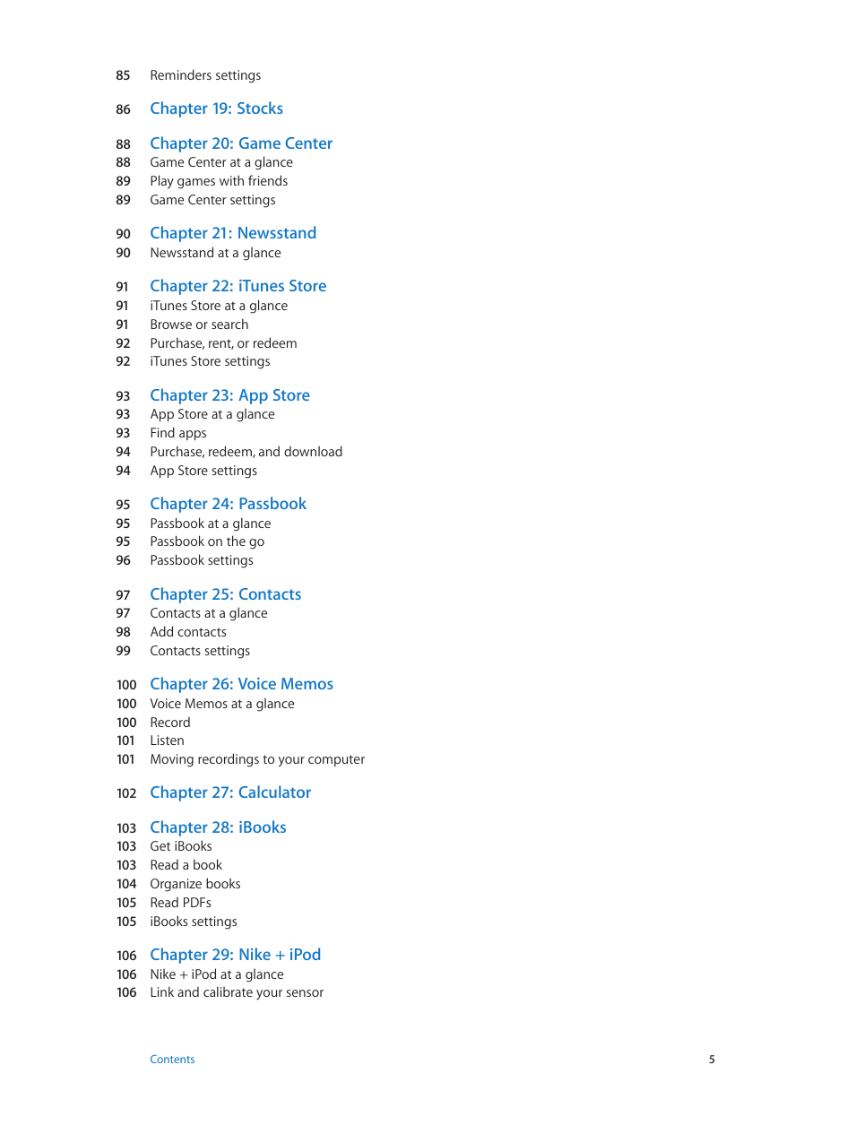 Apple iPod touch iOS 7.1 User Manual | Page 5 / 144