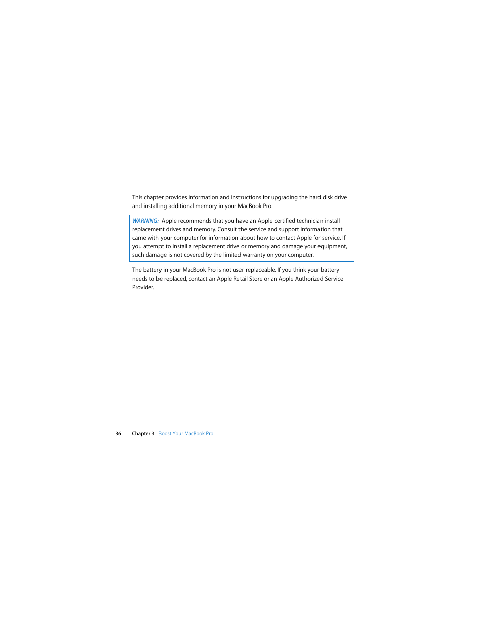 Apple MacBook Pro (15-inch, 2.53 GHz, Mid 2009) User Manual | Page 36 / 88