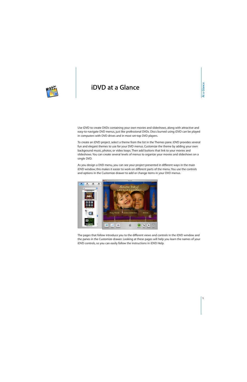 Apple iDVD at a Glance User Manual | 10 pages