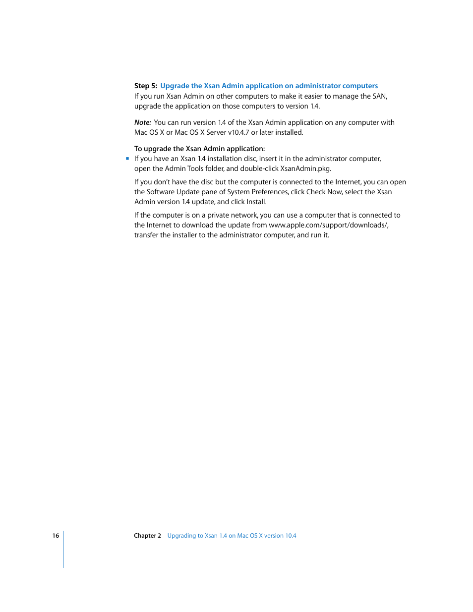 Apple Xsan (upgrading to Xsan 1.4) User Manual | Page 16 / 24
