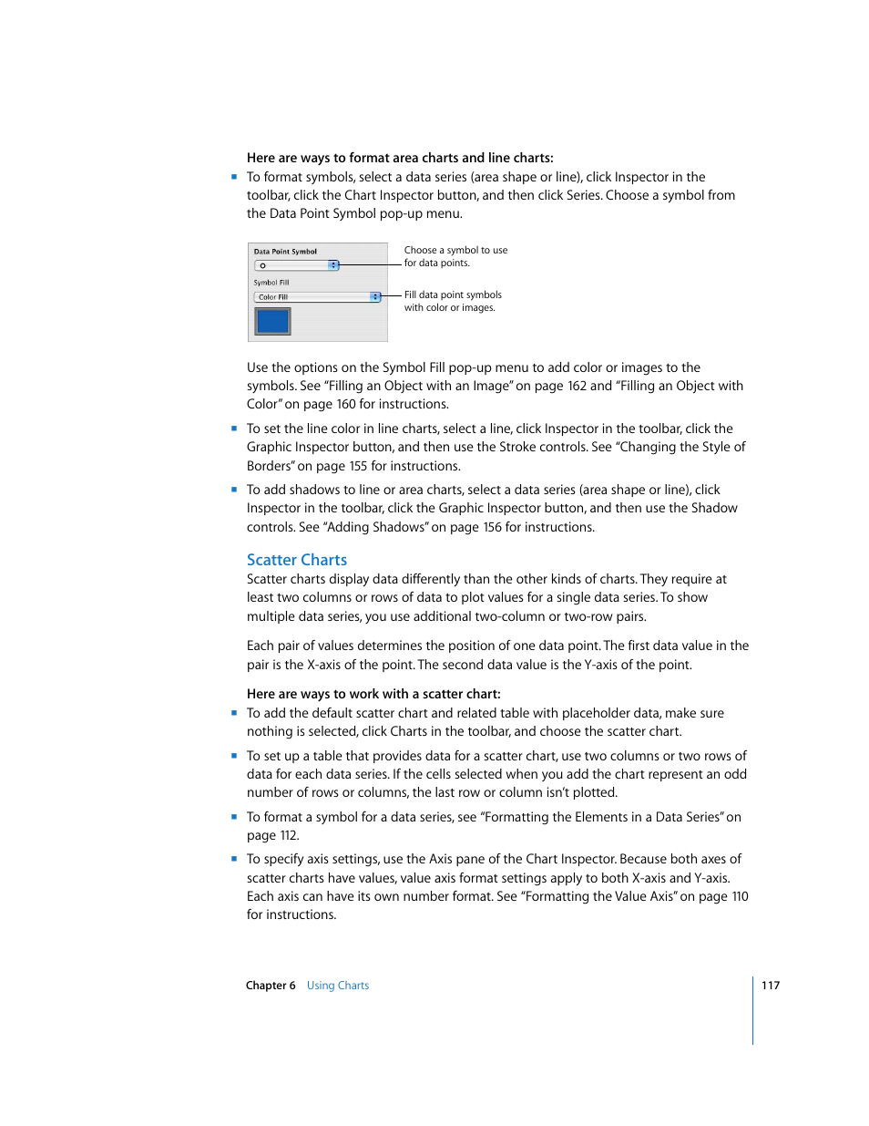 Scatter charts | Apple Numbers '08 User Manual | Page 117 / 295