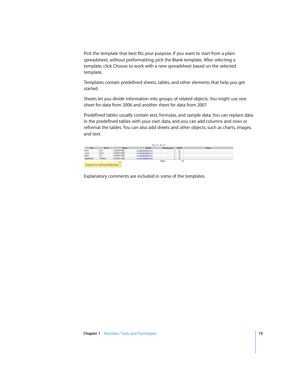 Apple Numbers '08 User Manual | Page 19 / 295