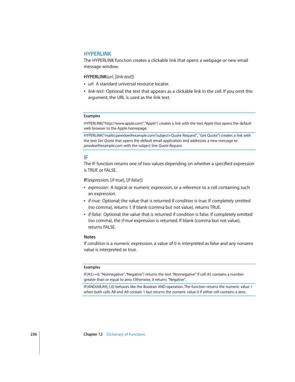 Hyperlink | Apple Numbers '08 User Manual | Page 236 / 295