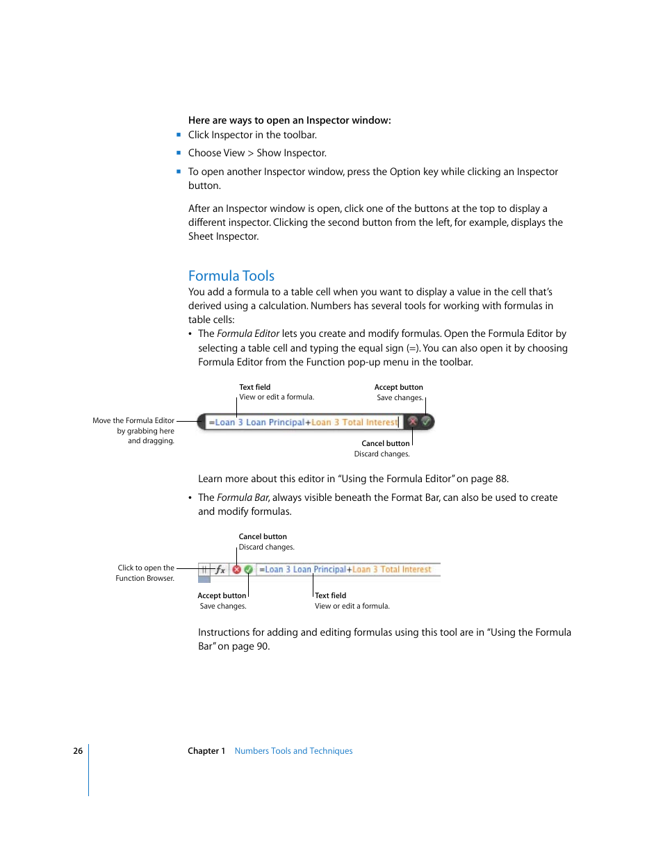 Formula tools | Apple Numbers '08 User Manual | Page 26 / 295