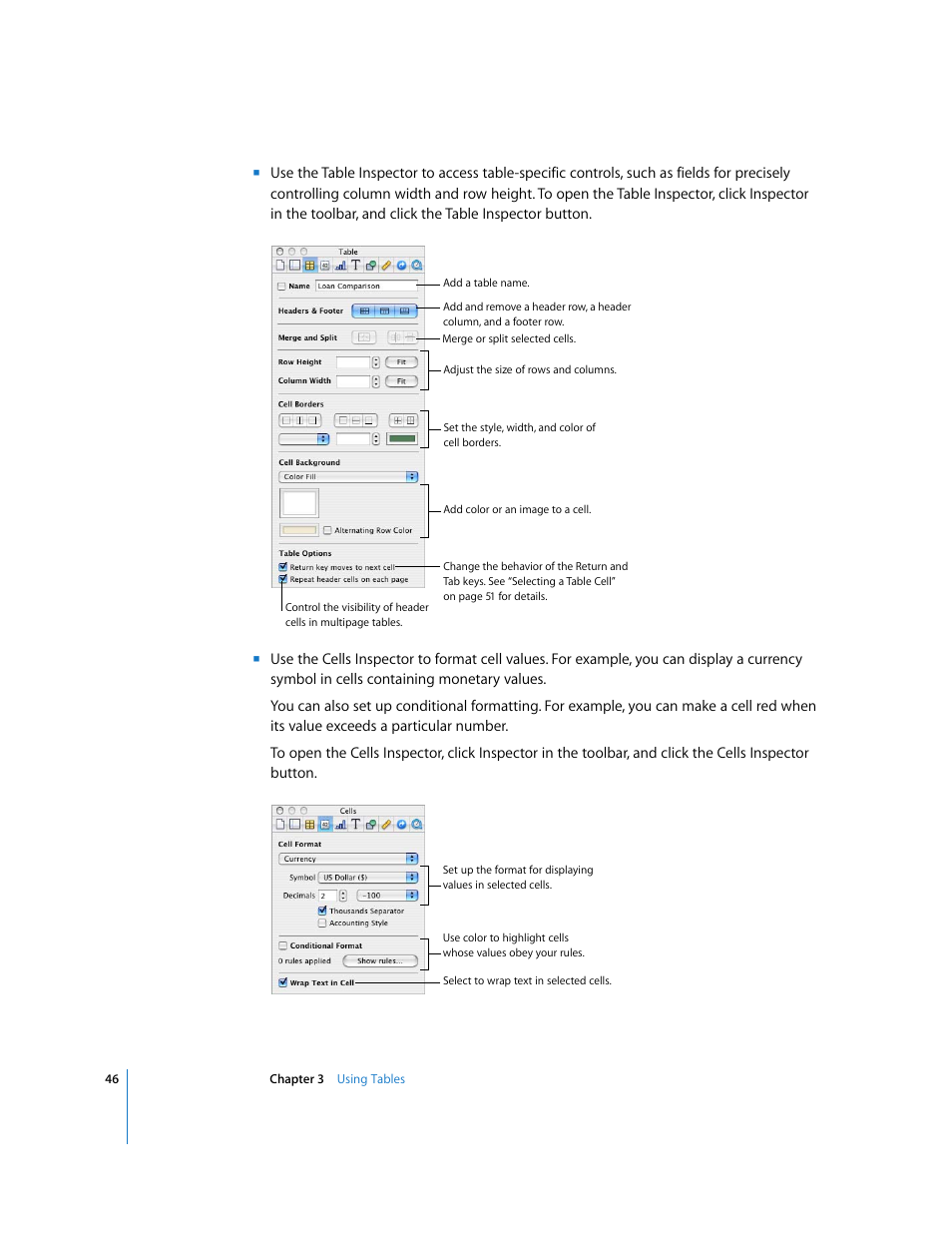 Apple Numbers '08 User Manual | Page 46 / 295