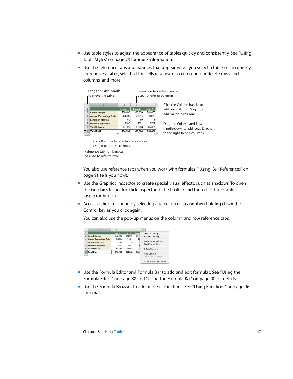 Apple Numbers '08 User Manual | Page 47 / 295