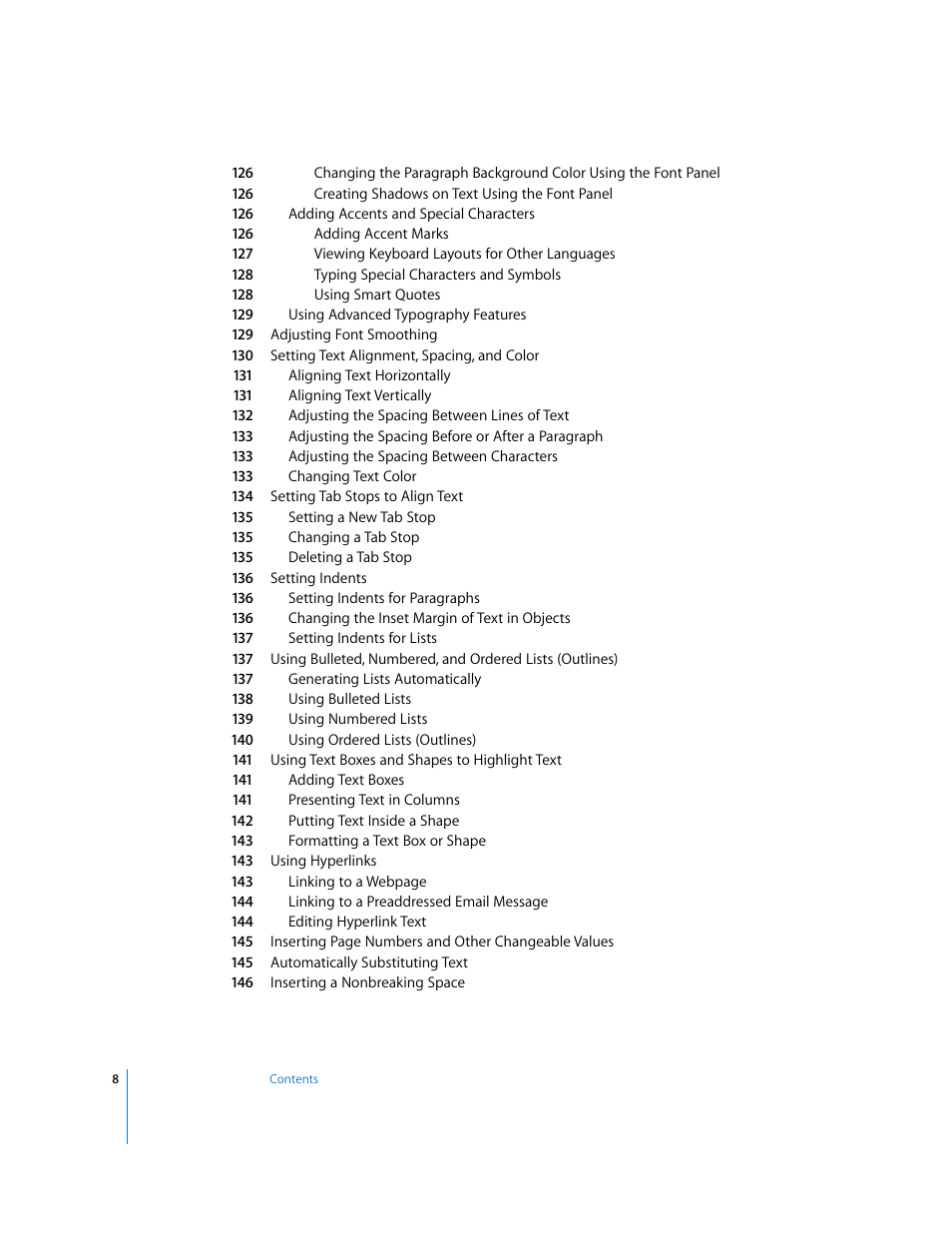 Apple Numbers '08 User Manual | Page 8 / 295