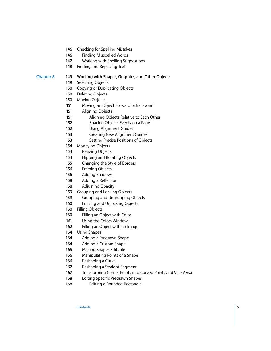 Apple Numbers '08 User Manual | Page 9 / 295