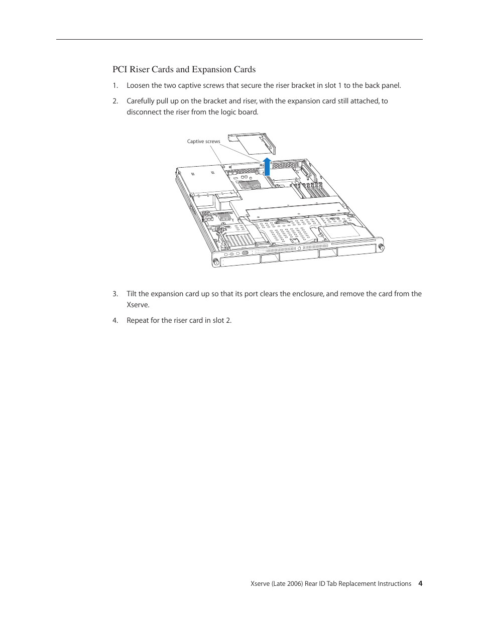 Apple Xserve Intel (Late 2006) DIY Procedure for Rear ID Tab User Manual | Page 4 / 22