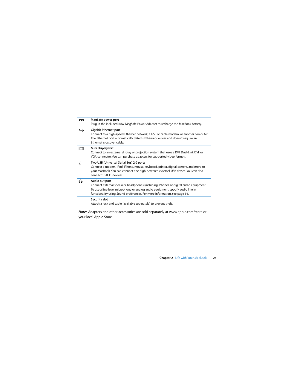 Apple MacBook (13-inch, Late 2009) User Manual | Page 25 / 88