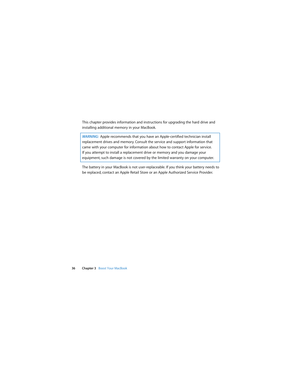 Apple MacBook (13-inch, Late 2009) User Manual | Page 36 / 88