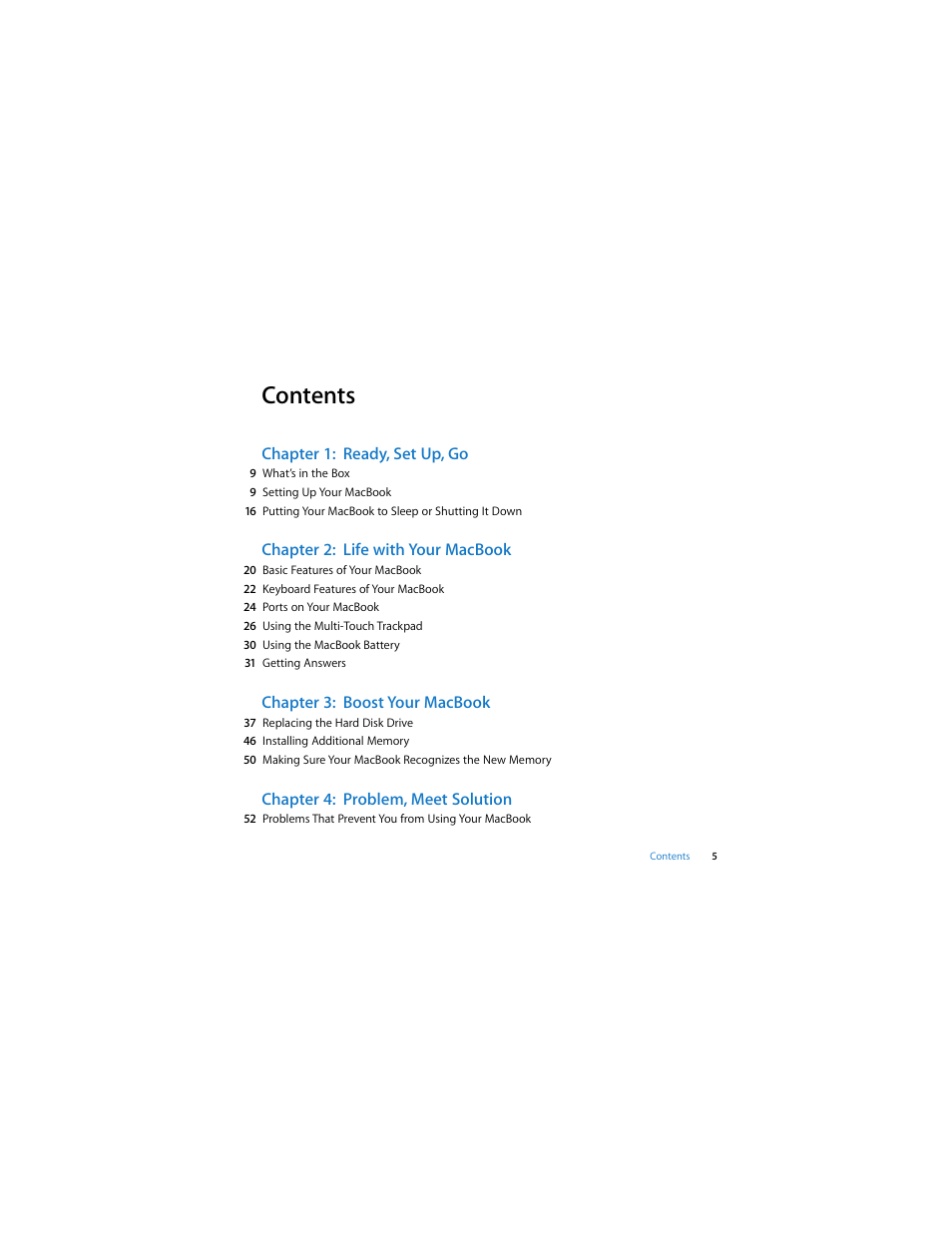 Apple MacBook (13-inch, Late 2009) User Manual | Page 5 / 88