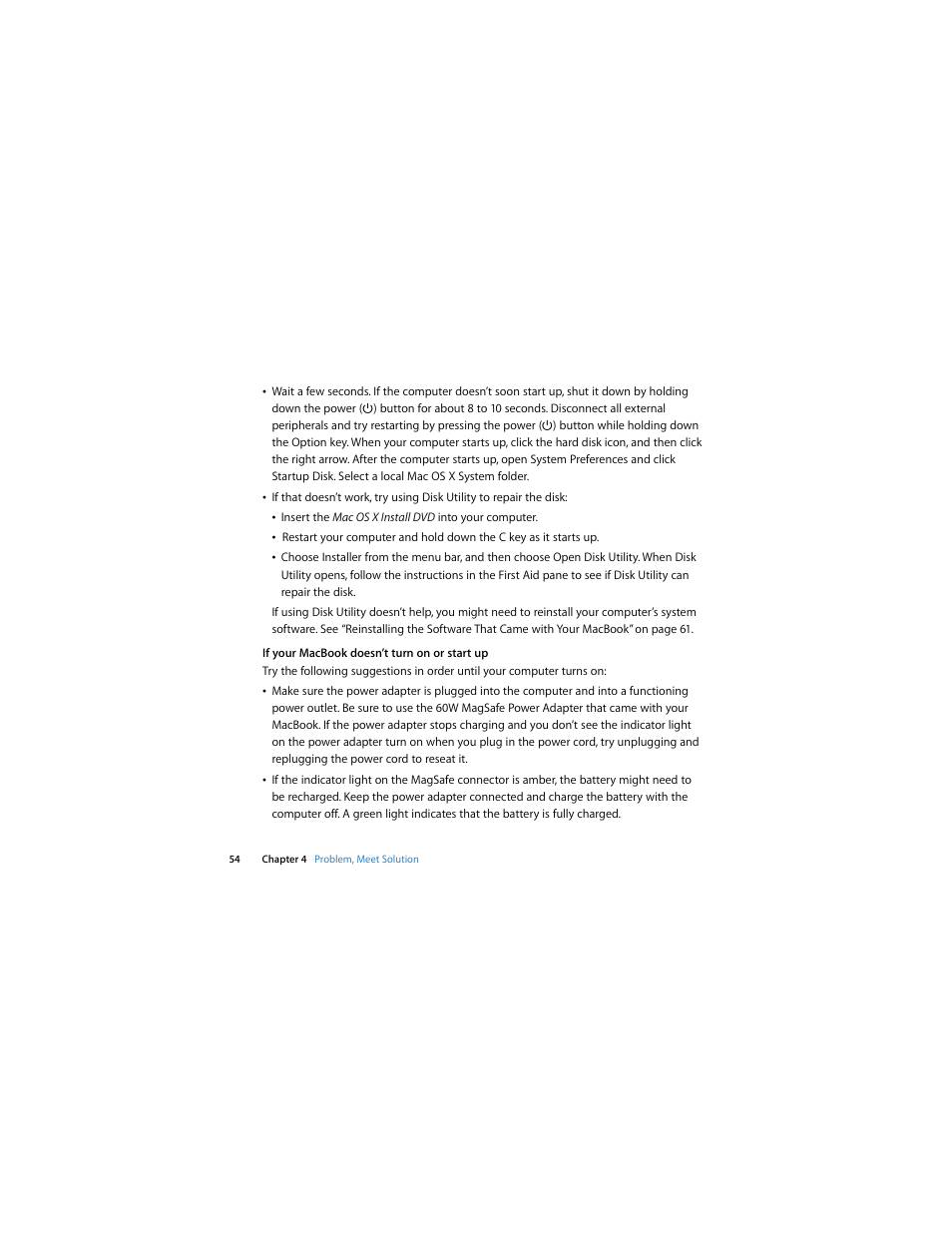 Apple MacBook (13-inch, Late 2009) User Manual | Page 54 / 88
