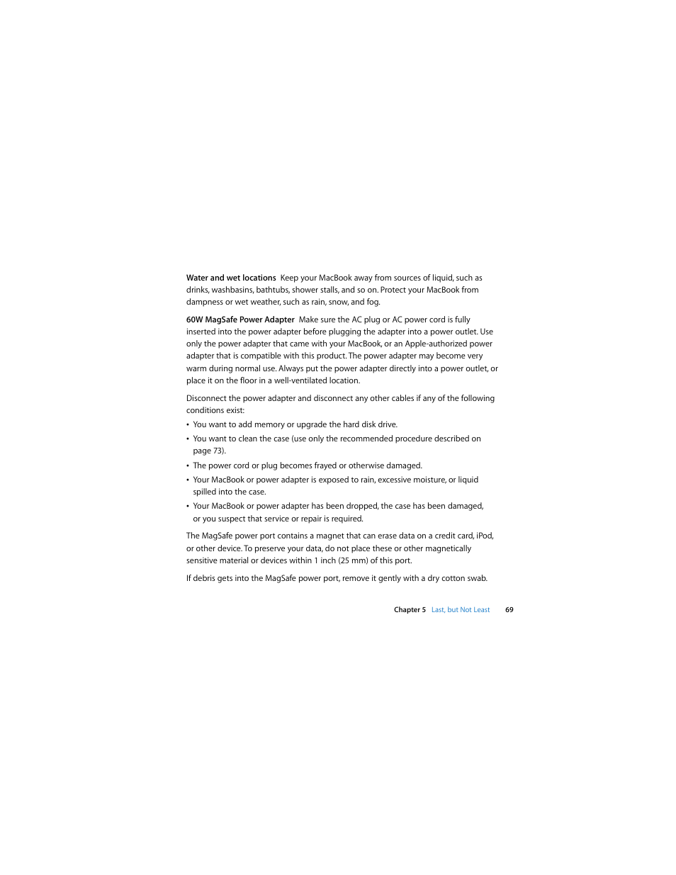 Apple MacBook (13-inch, Late 2009) User Manual | Page 69 / 88