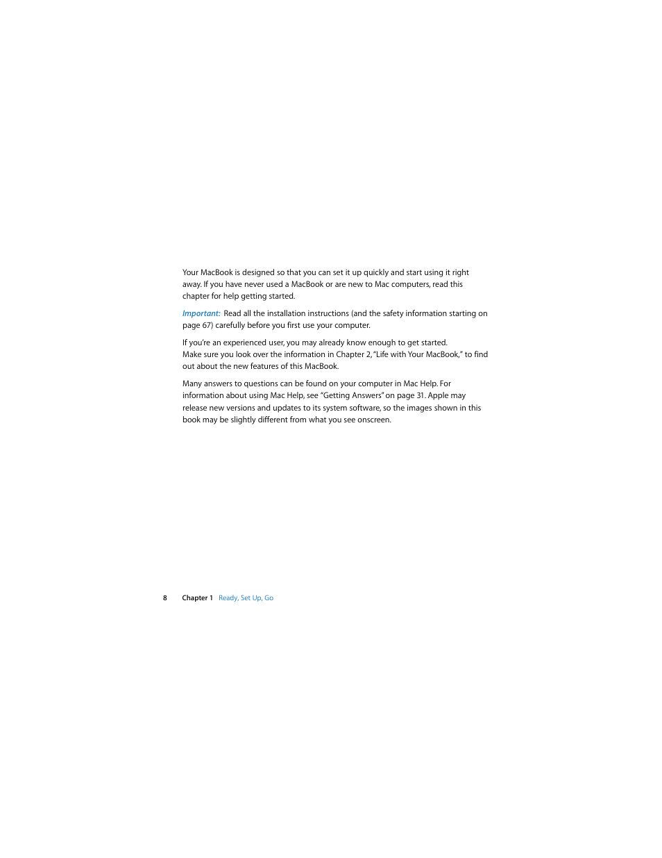Apple MacBook (13-inch, Late 2009) User Manual | Page 8 / 88