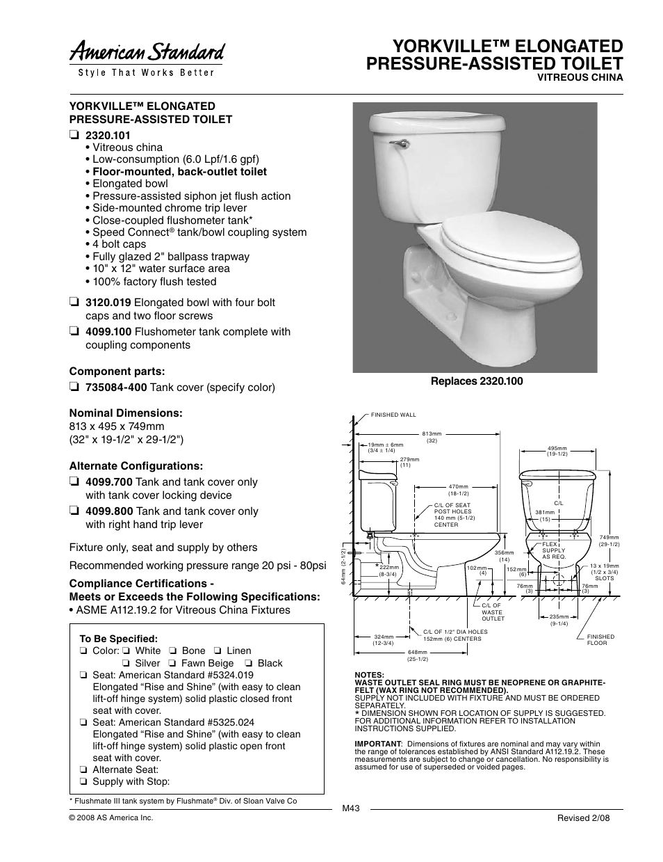 American Standard 3120.019 User Manual | 1 page