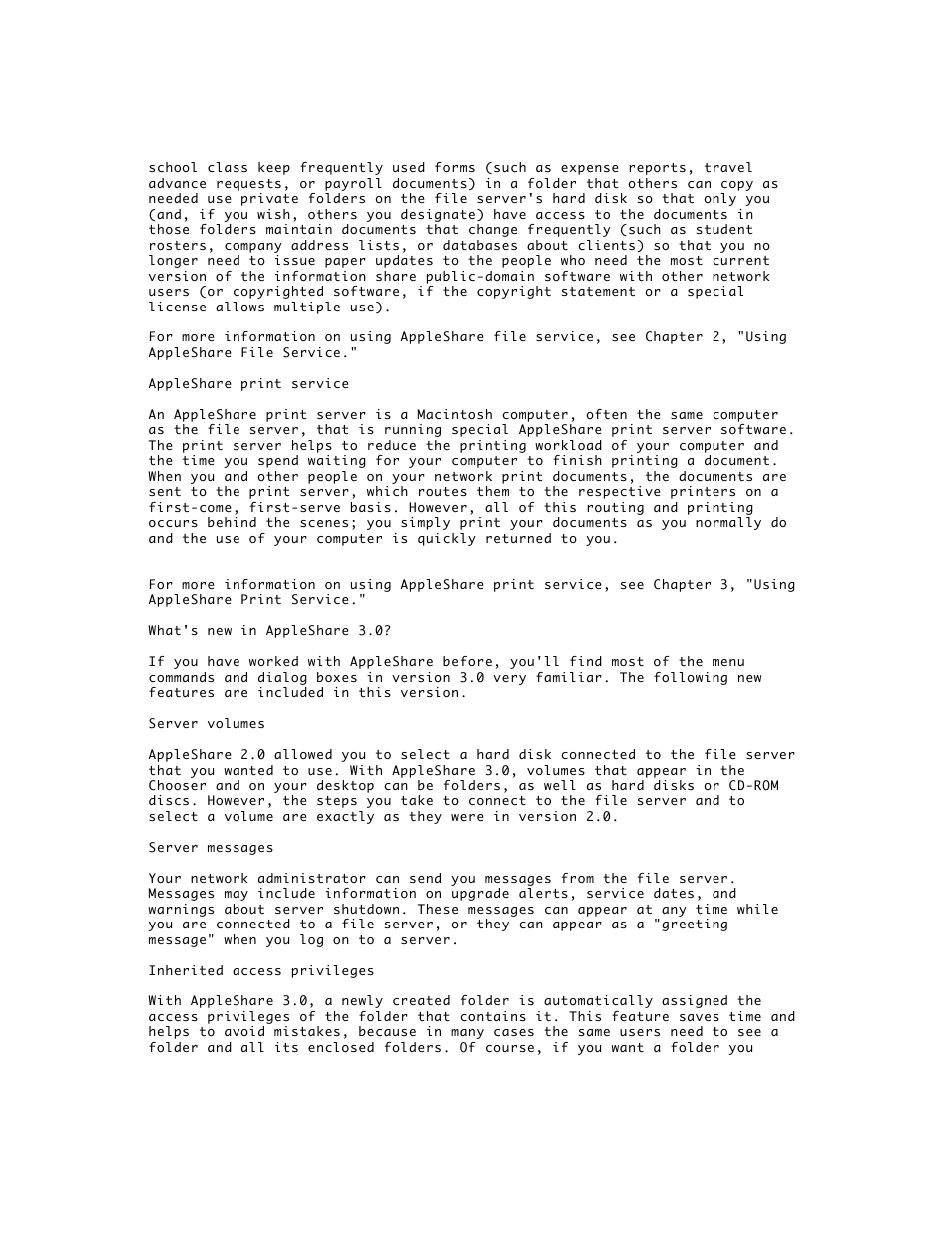 Apple AppleShare 3.0 User Manual | Page 2 / 20
