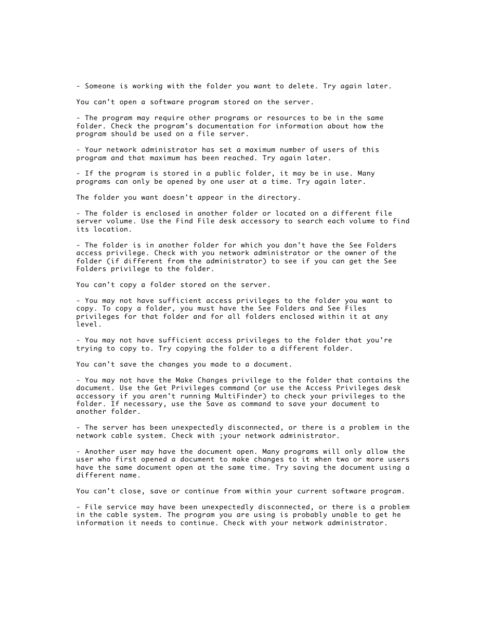 Apple AppleShare 3.0 User Manual | Page 20 / 20