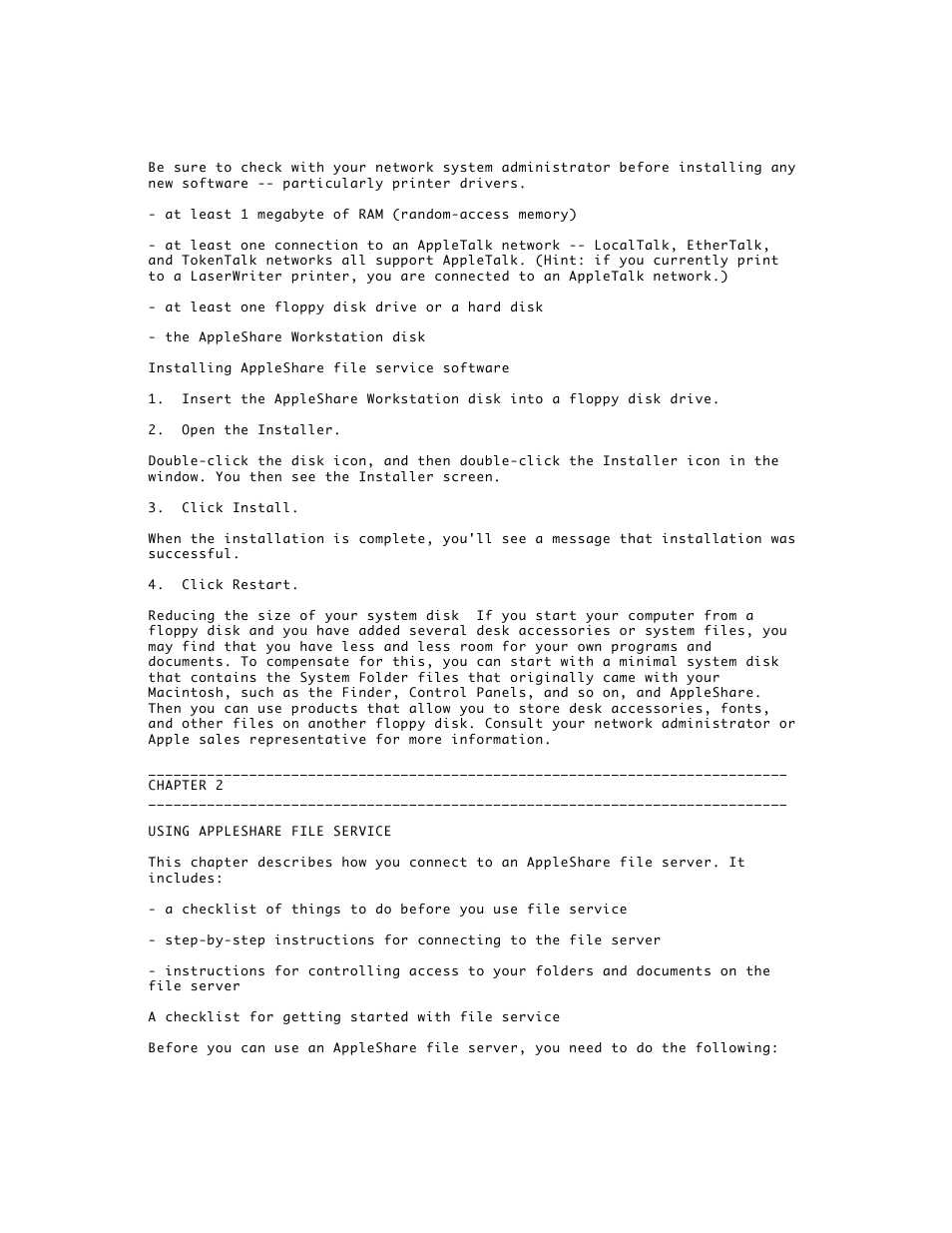 Apple AppleShare 3.0 User Manual | Page 4 / 20