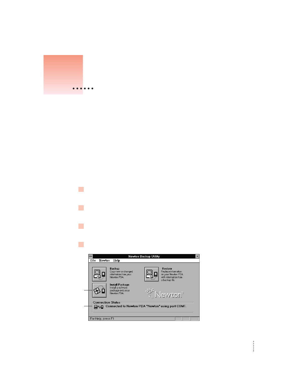 Installing packages | Apple Newton Backup Utility (for Windows) User Manual | Page 25 / 43