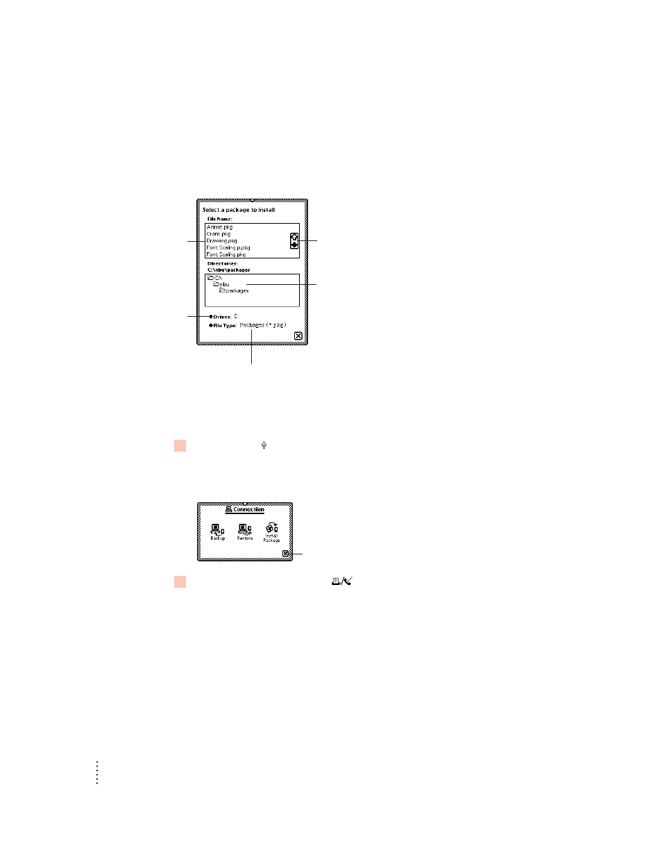 Finding files on your computer, Changing connection preferences | Apple Newton Backup Utility (for Windows) User Manual | Page 30 / 43